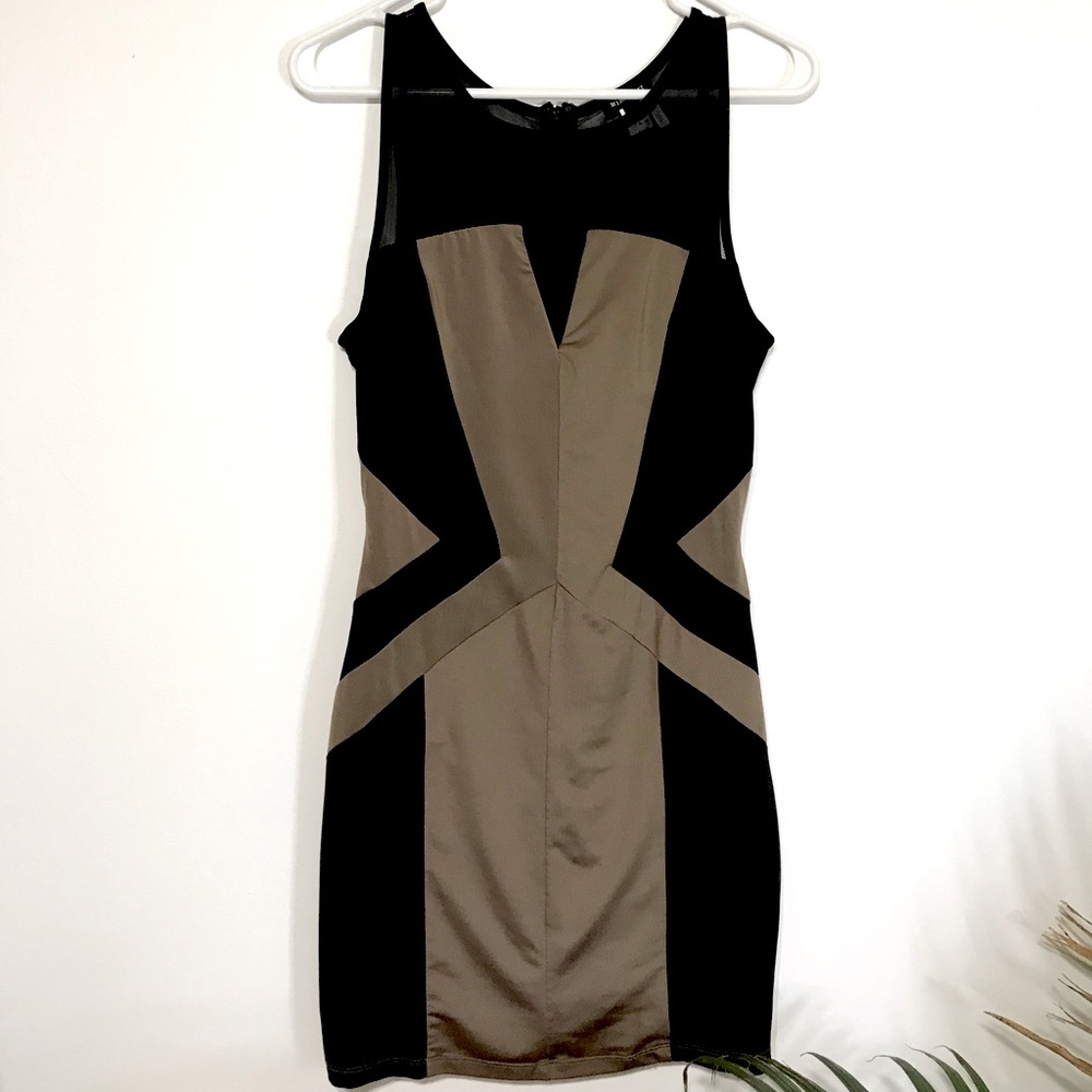 NikiBiki | Tan and Black Dress Size M
